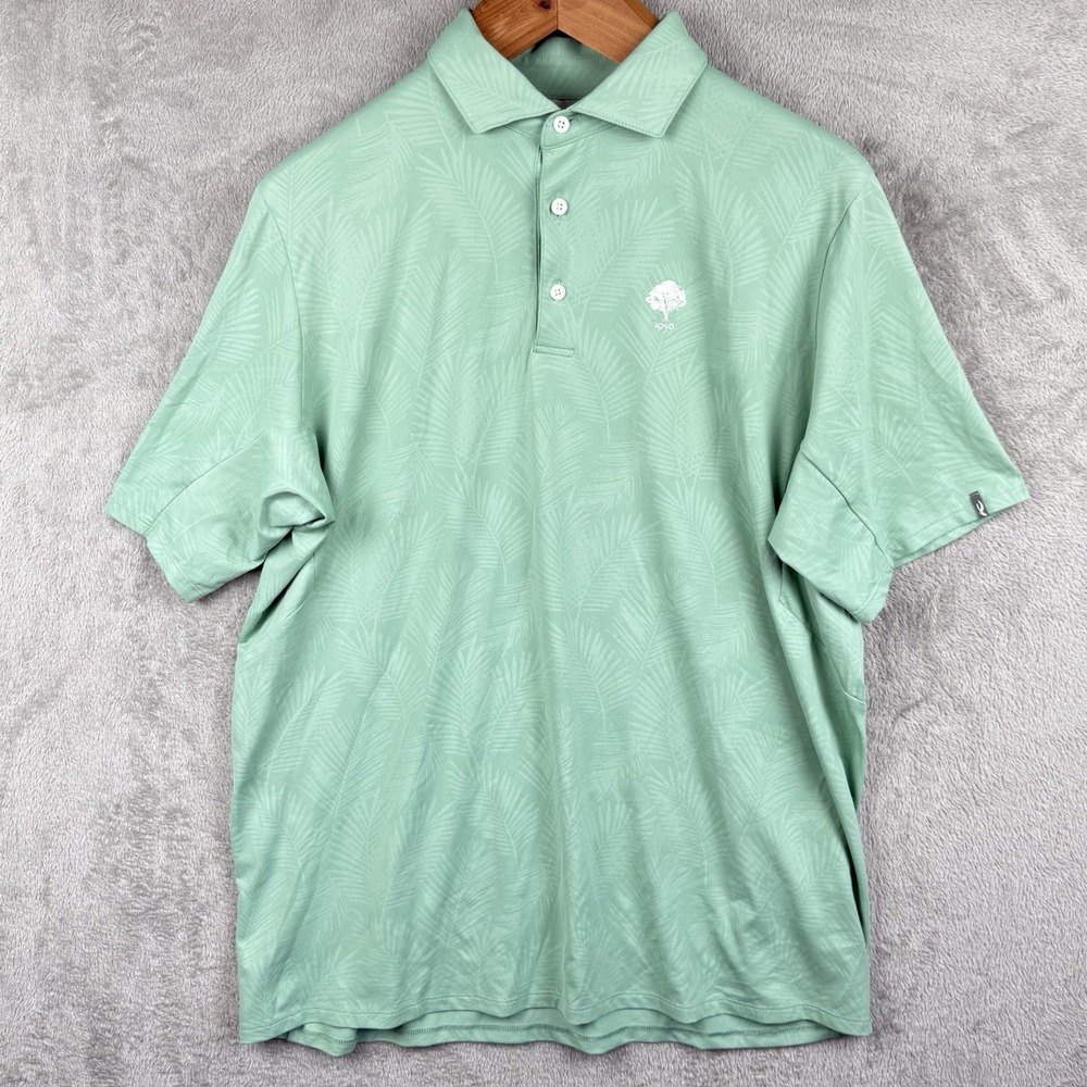 KJUS Polo Shirt Mens XL Green Woodland Golf Course Comfort Fit Golf UPF 50